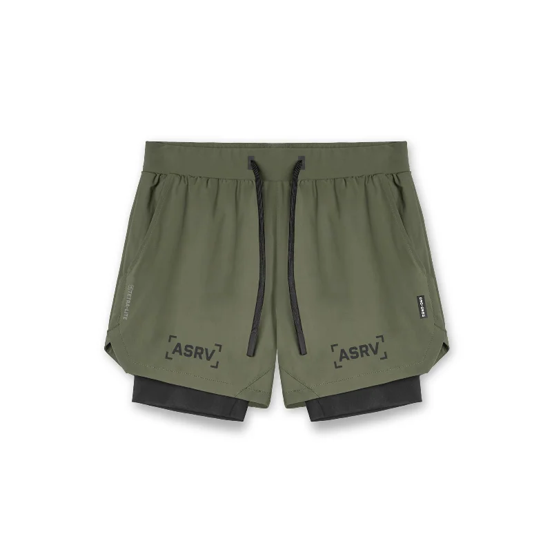 Casual Street 0865. Tetra-Lite® 5" Liner Short - Olive "Bracket"/Black