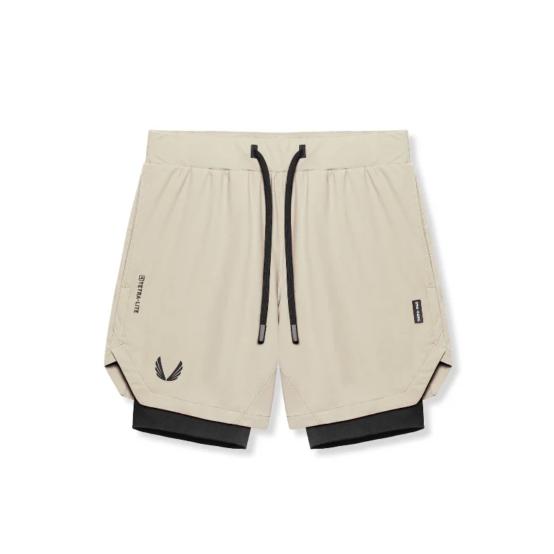 Dessert Matching 0866. Tetra-Lite® 7" Liner Short - Sand Smoke "Wings"/Black