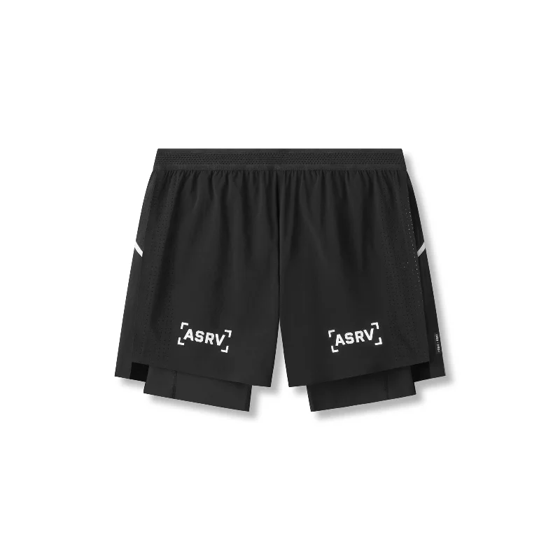 Classic Series 0951. Aerotex™ 4" High Split Liner Short -  Black/White