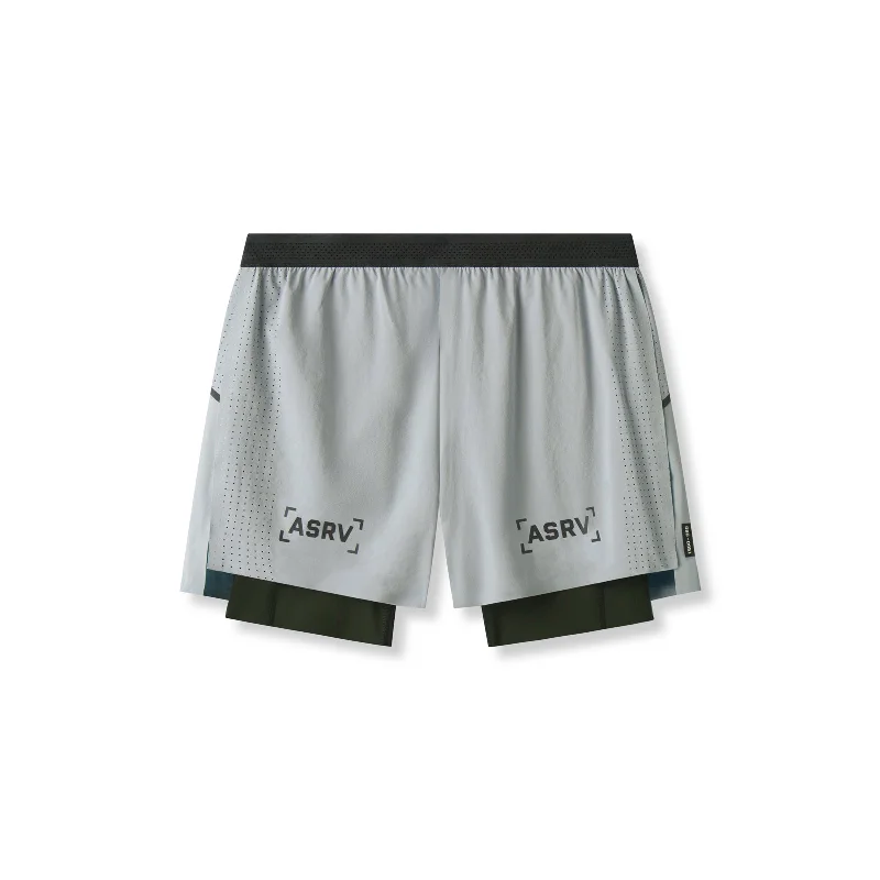 Nightclub Style 0951. Aerotex™ 4" High Split Liner Short -  Slate Grey