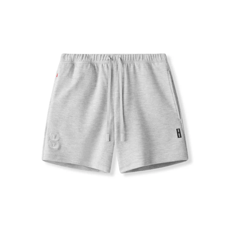 Street Fashion 0954. Waffle Knit Sweat Short - Heather Grey