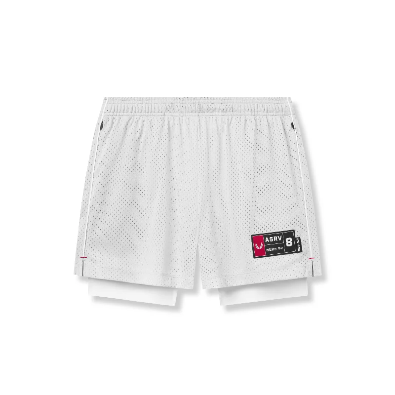 Celebrity Style 0991. Ion-Mesh 5" Liner Short - White