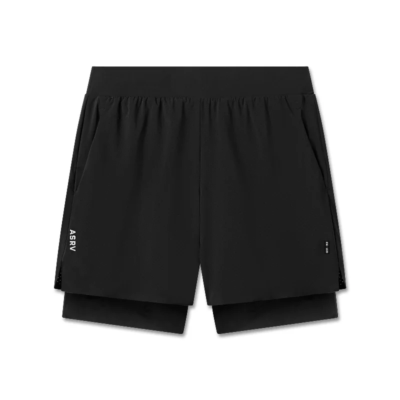 Comfortable Lounge Wear 1028. Aerotex™ Bonded 7" Liner Short - Black