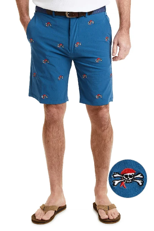 Relaxed Tops ACKformance Short Abyss Blue with Jolly Roger