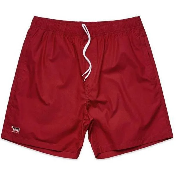 Classic Retro Black Sheep Icon Beach Shorts Cardinal