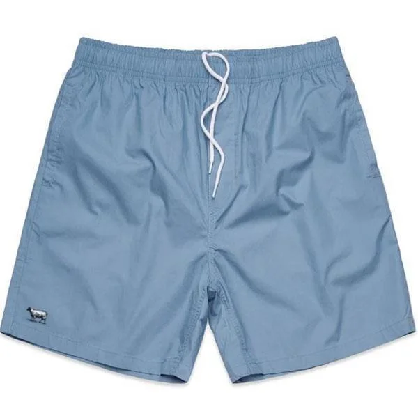 Personalized Design Black Sheep Icon Beach Shorts Carolina Blue