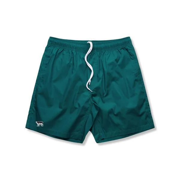 Fashionable And Versatile Black Sheep Icon Beach Shorts Deep Emerald