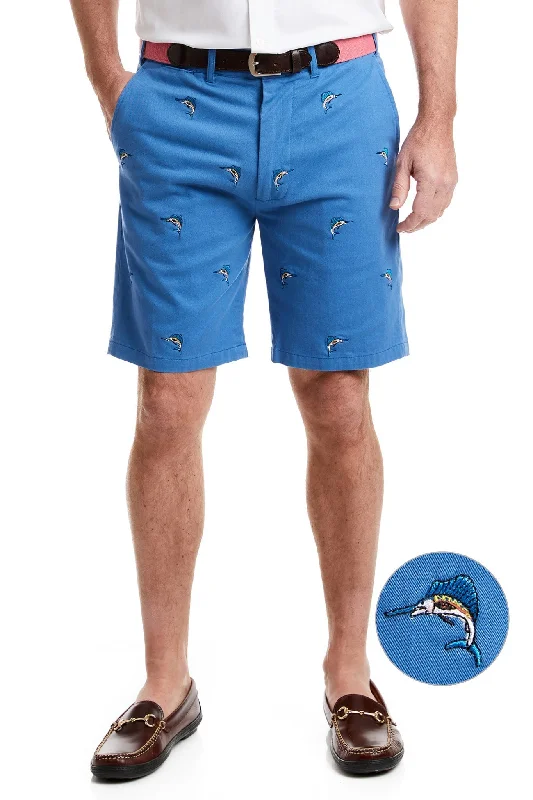 Comfortable Sweaters Cisco Short Deep Ocean Blue with Sailfish