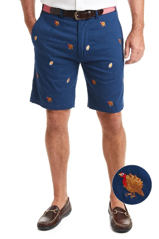 Soft Fashion Cisco Short Nantucket Navy with Turkey & Football