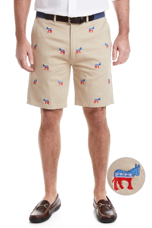 Stylish Wear Cisco Short Stretch Twill Khaki with Democratic Donkey