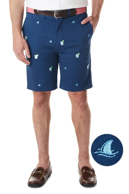 Light Fit Cisco Short Stretch Twill Nantucket Navy with Fin & Tonic
