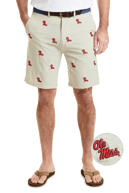 British Style Collegiate ACKformance Short Khaki with Ole Miss
