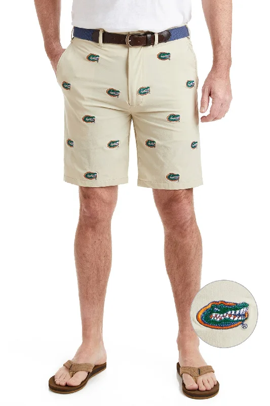 Exquisite Craftsmanship Collegiate ACKformance Short Khaki with University of Florida Gators