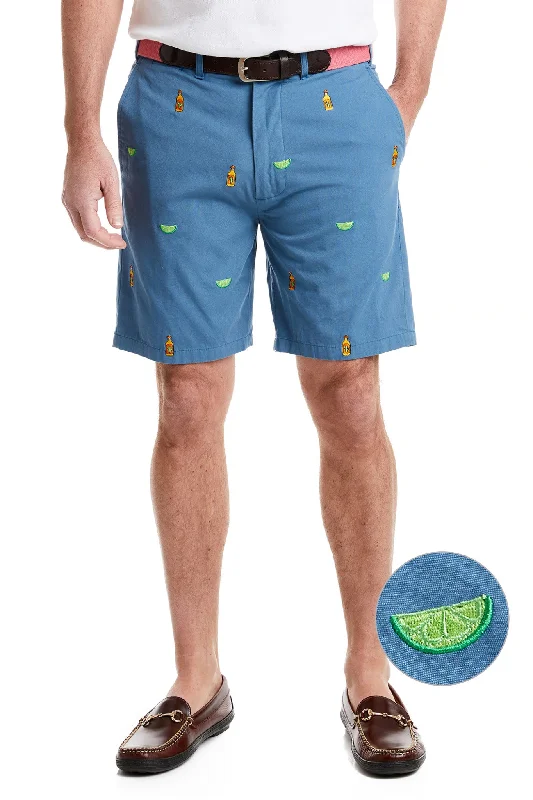 Trendy Comfort Wear Island Short Canvas Dark Denim with Tequila Salt & Lime