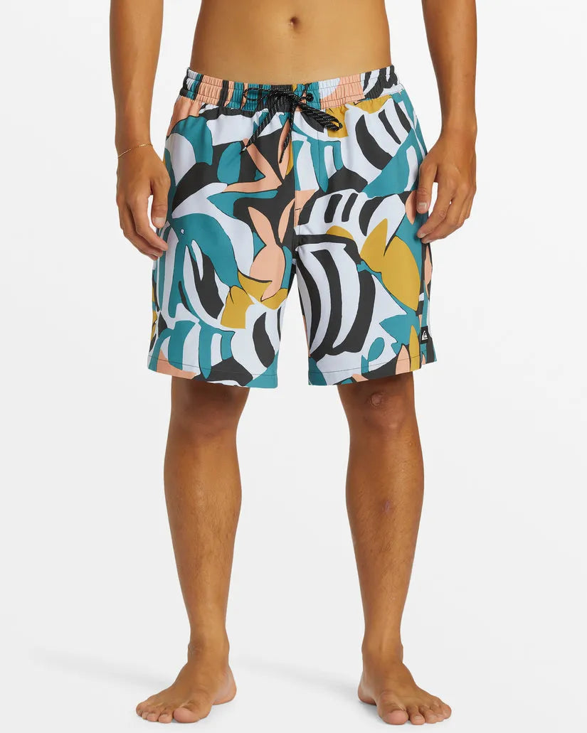 Must-have For Fashion Quiksilver Mens Boardshorts Surfsilk Mix Volley 17" Elastic Waist