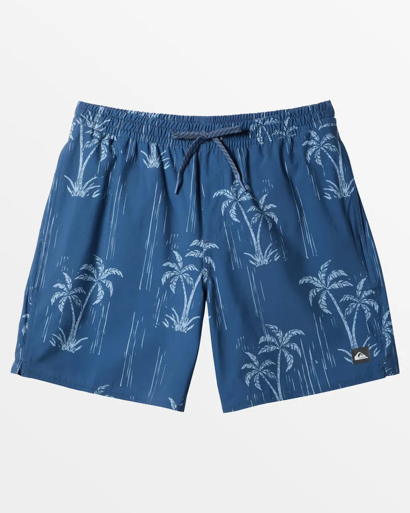 Minimal Style Quiksilver Waterman Mens Boardshorts Shady Palms 18'' Elastic Waist