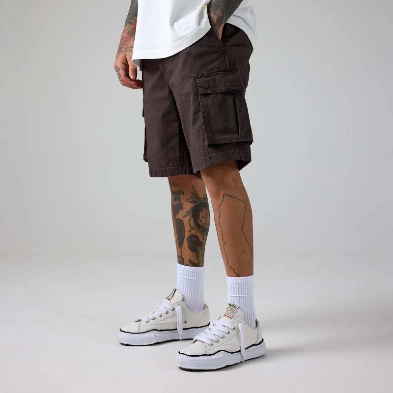 Elegant Tailoring Ripstop Cargo Short | Brown