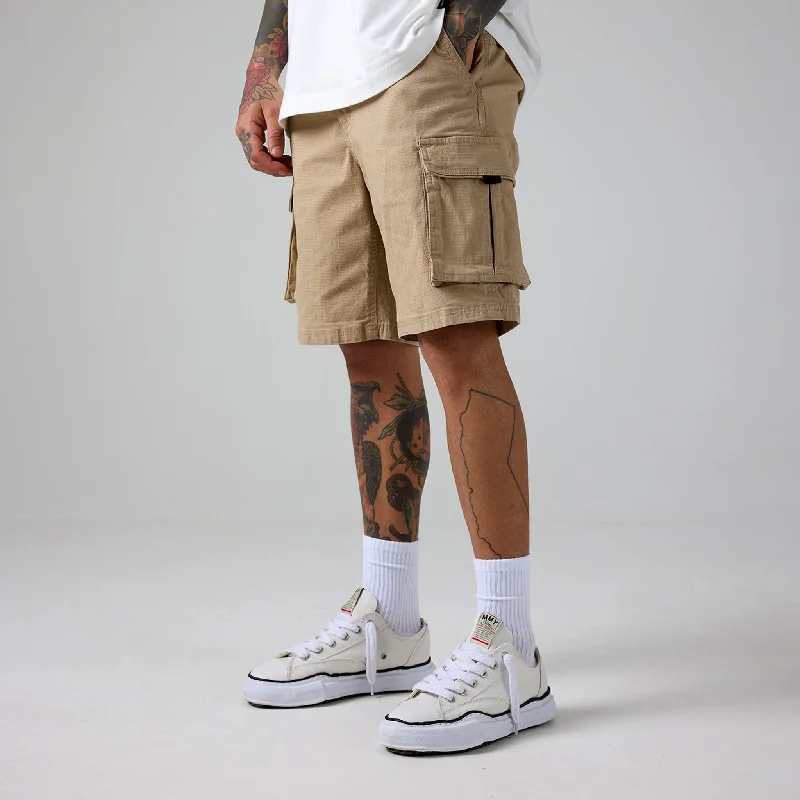 Fresh And Natural Ripstop Cargo Short | Stone
