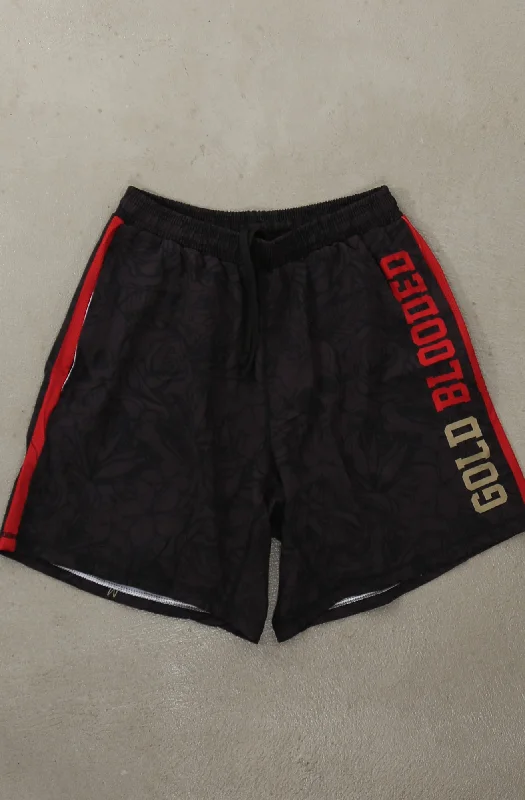 Knitted Design SAVS x Adapt :: Gold Blooded (Men's Black/Red Hybrid Shorts)