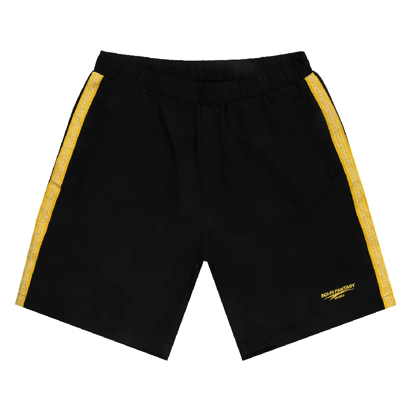 Classic Items Sci-Fi Fantasy Woven Trim Shorts Black