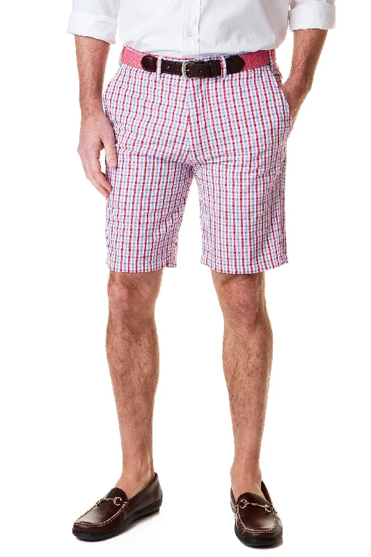 Chic Lounge Cisco Short Red, White & Blue Seersucker Check