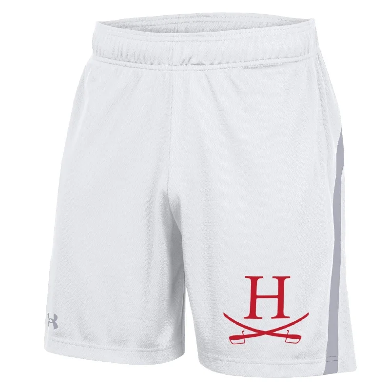Elegant And Charming Mens Under Armour Game Day Tech Mesh Shorts - White & Gray