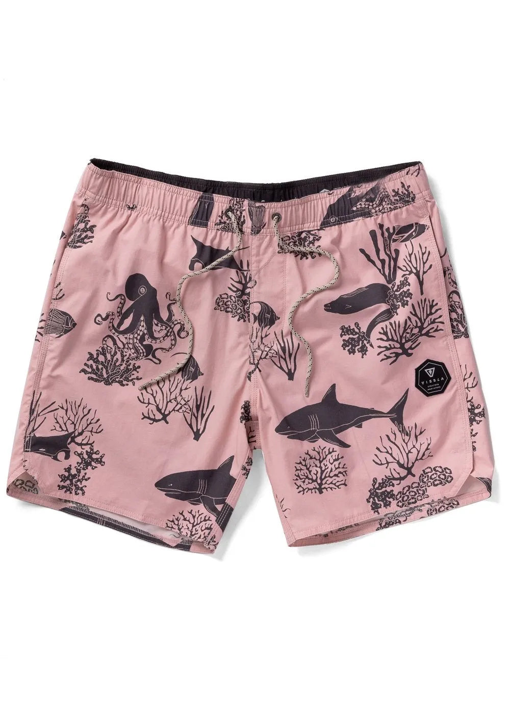 Embroidered Letters Vissla Mens Boardshorts Mega Lab 16.5” Ecolastic