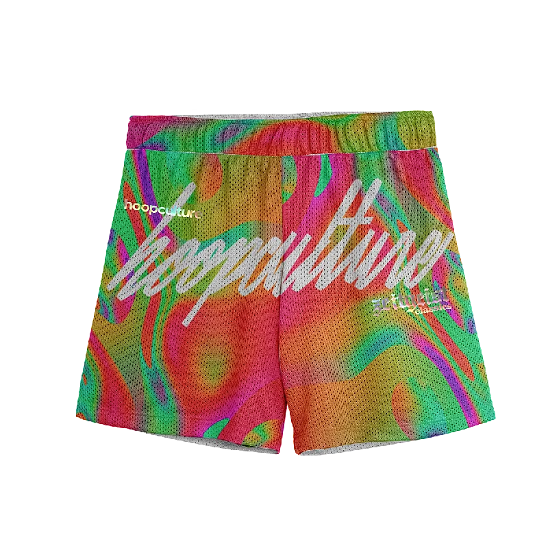 Easygoing Fashion Youth - Script Molten Mesh Shorts