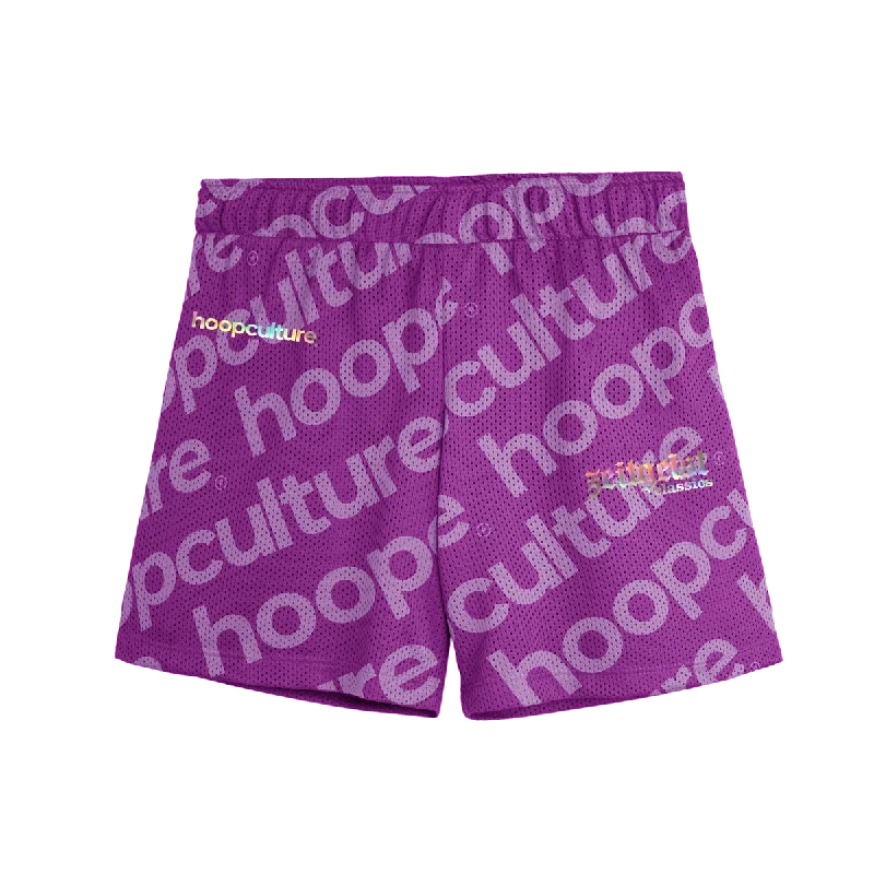 Casual Chic Wear Zeitgeist Rich Lilac Mesh Shorts
